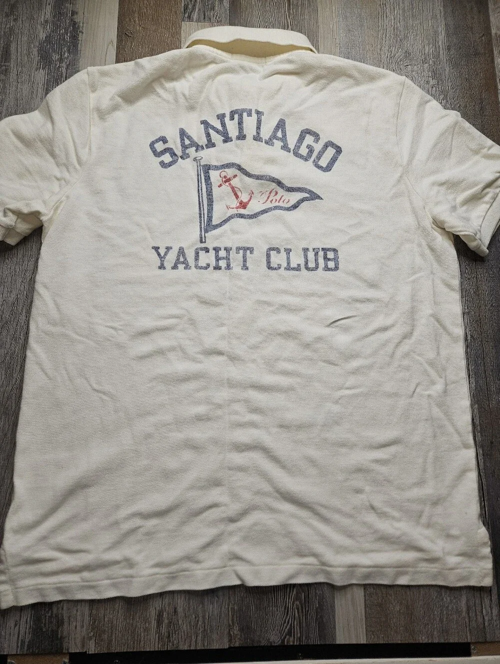 Polo Ralph Lauren Classic Fit Nautical Mesh Polo Shirt Med Santiago Yacht Club